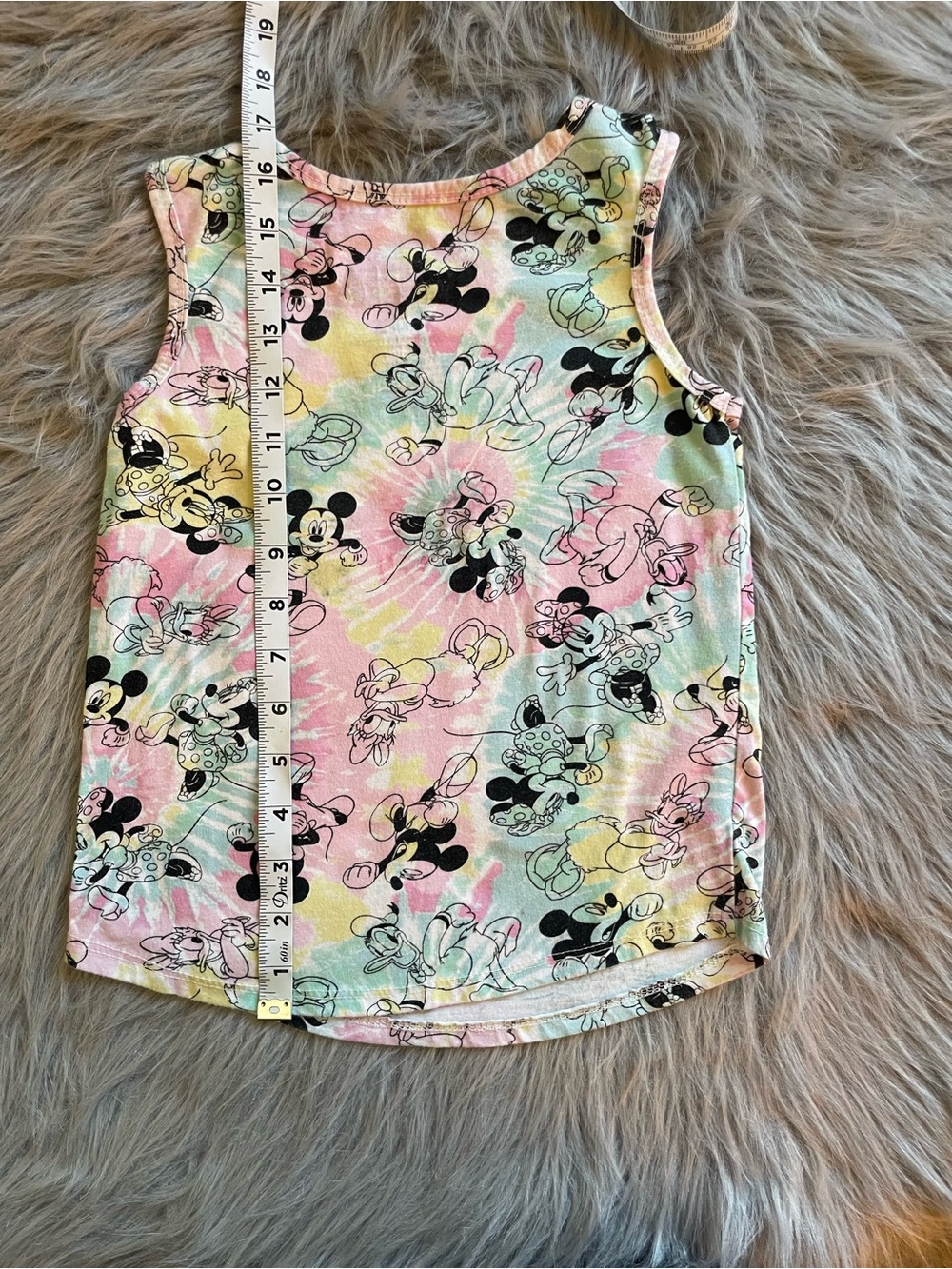 🎳Disney Pastel Tie-Dye Mickey & Minnie Tank Top - Pink, Yellow, Mint - Picture 7 of 7